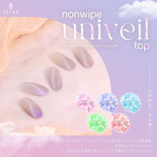 【VETRO】nonwipe univeil top 2【Bella nail】